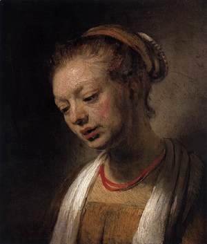 Rembrandt - Young Woman with a Red Necklace