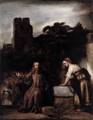 Rembrandt - Christ and the Woman of Samaria 2
