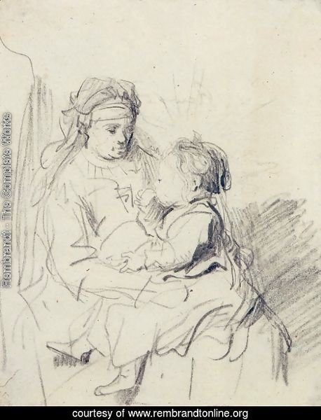 A Nurse and an Eating Child
