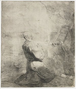 Rembrandt - St. Jerome kneeling