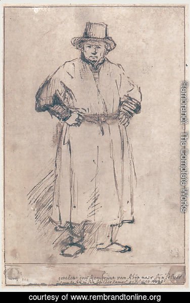 Rembrandt - Self-portrait in studio attire