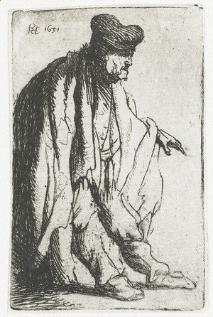 Rembrandt - Beggar with his left hand extended