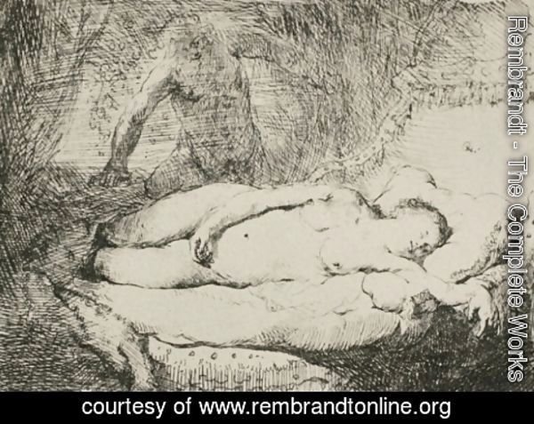Rembrandt - A Woman Lying on a Bed