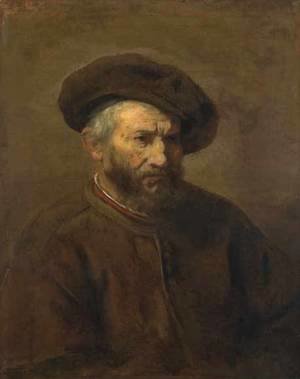 Rembrandt - A Study of an Elderly Man in a Cap