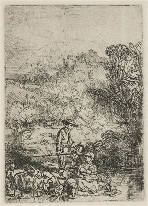 Rembrandt - The Shepards in the Woods