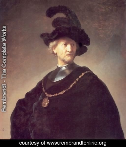 Rembrandt - Old Man with a Black Hat and Gorget