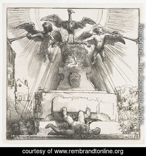 Rembrandt - The phoenix or the statue overthrown