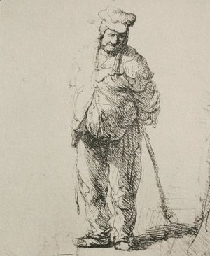 A Ragged Peasant with his Hands Behind Him