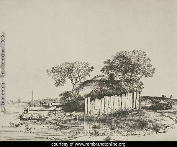 A Cottage with White Pales