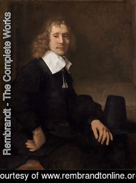 Rembrandt - A Young Man at a Table (possibly Govaert Flinck)