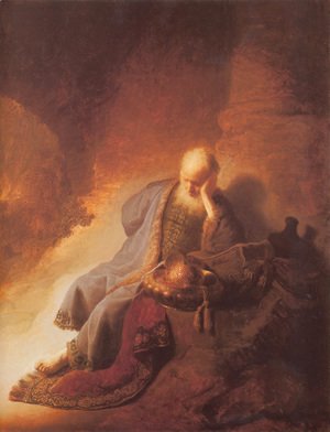 Rembrandt - Jeremiah Lamenting the Destruction of Jerusalem 1630