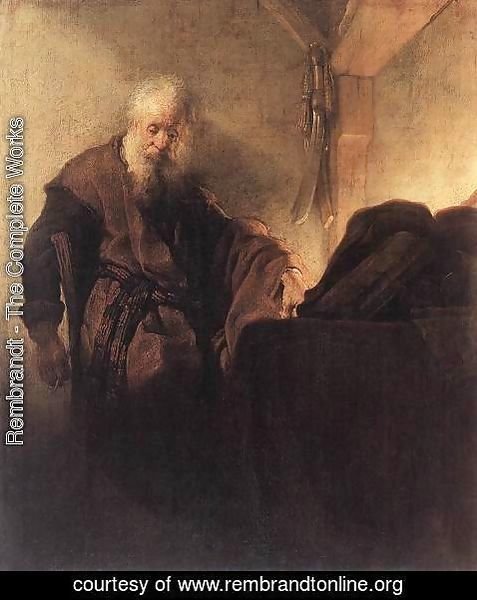 Rembrandt - St Paul at his Writing-Desk 1629-30