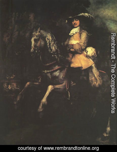 Rembrandt - Frederick Rihel on Horseback 1663