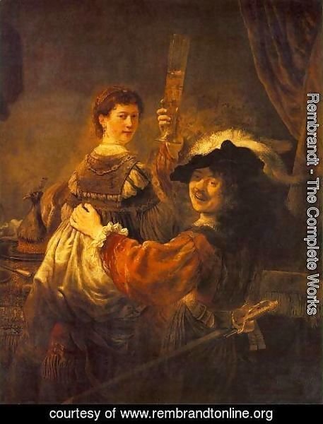 Rembrandt - Rembrandt and Saskia in the Scene of the Prodigal Son in the Tavern c. 1635