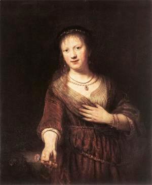 Portrait of Saskia with a Flower 1641