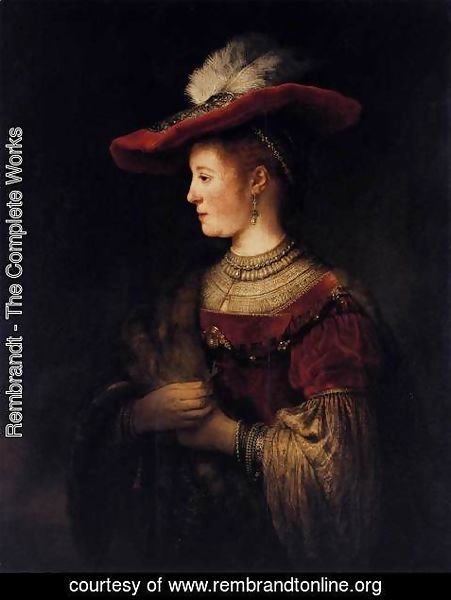 Rembrandt - Saskia in Pompous Dress c. 1642