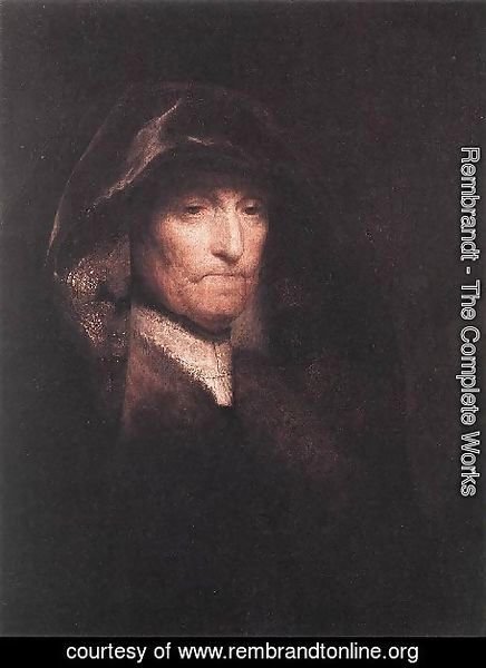 Rembrandt - An Old Woman- The Artist's Mother c. 1629