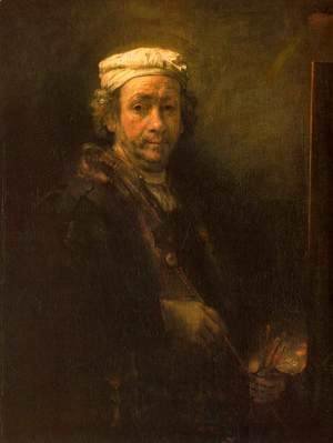Rembrandt - Portrait of the Artist at His Easel 1660