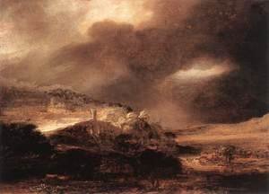 Rembrandt - Stormy Landscape c. 1638