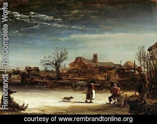 Rembrandt - Winter Landscape 1646