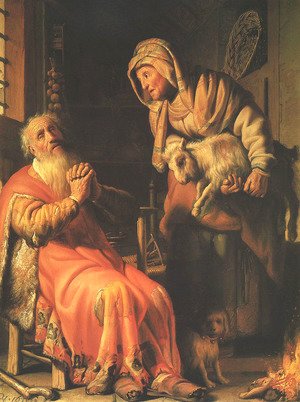 Rembrandt - Anna Accused by Tobit of Stealing the Kid
