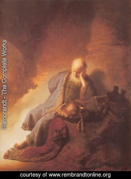 Rembrandt - Prophet Jeremiah Lamenting the Destruction of Jerusalem